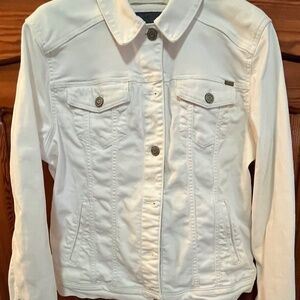 Eddie Bauer White Denim Jacket - Size XL